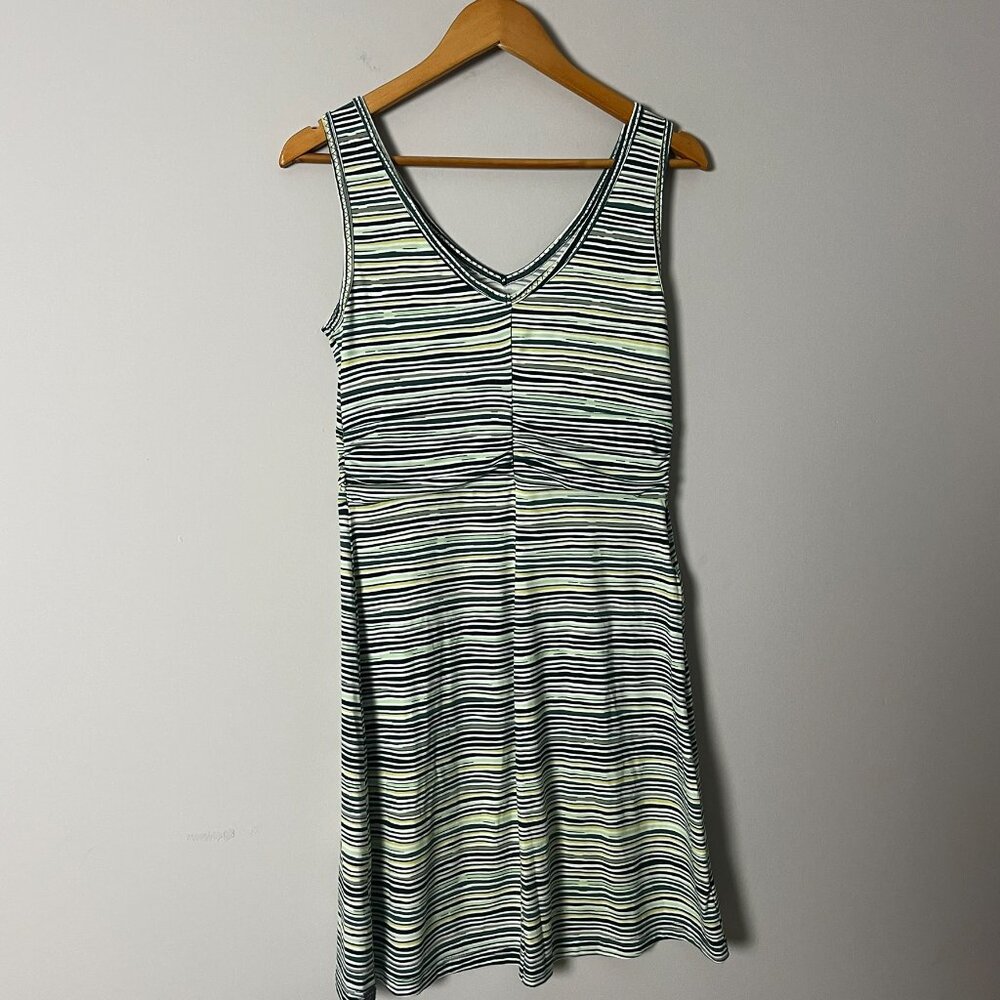 2/$30 Title Nine Frances Aqueduct Green Striped Dress Small - Picture 3 of 7